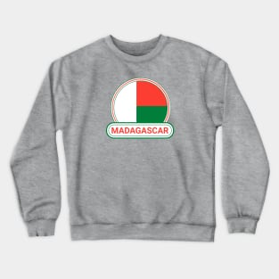 Madagascar Country Badge - Madagascar Flag Crewneck Sweatshirt